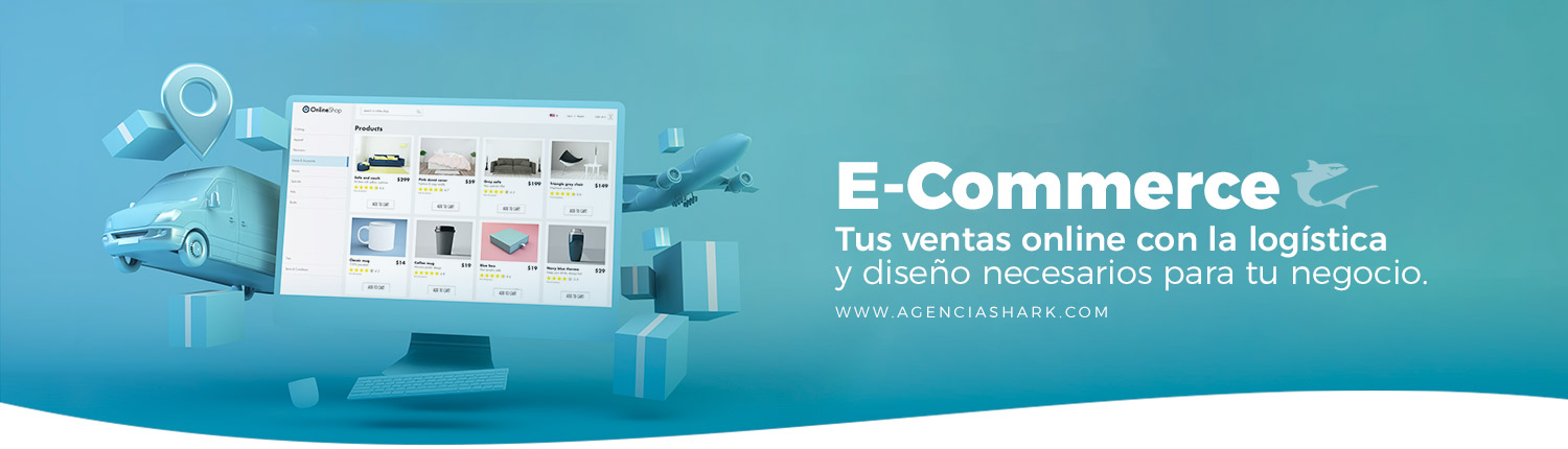Banner Ecommerce logistica diseno desarrollo colombia mexico panama agencia digital shark
